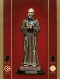THE MOST MIRACULOUS IMAGE OF PADRE PIO© EXUDING BLOOD FROM WHERE PADRE PIO’S STIGMATA WOUNDS WERE, TEARS, AND OIL AS SIGNS THAT HE WILL ANSWER YOUR PRAYERS!! Offered on canvas texture with gold leaf at 80% discount with Free Shipping.
